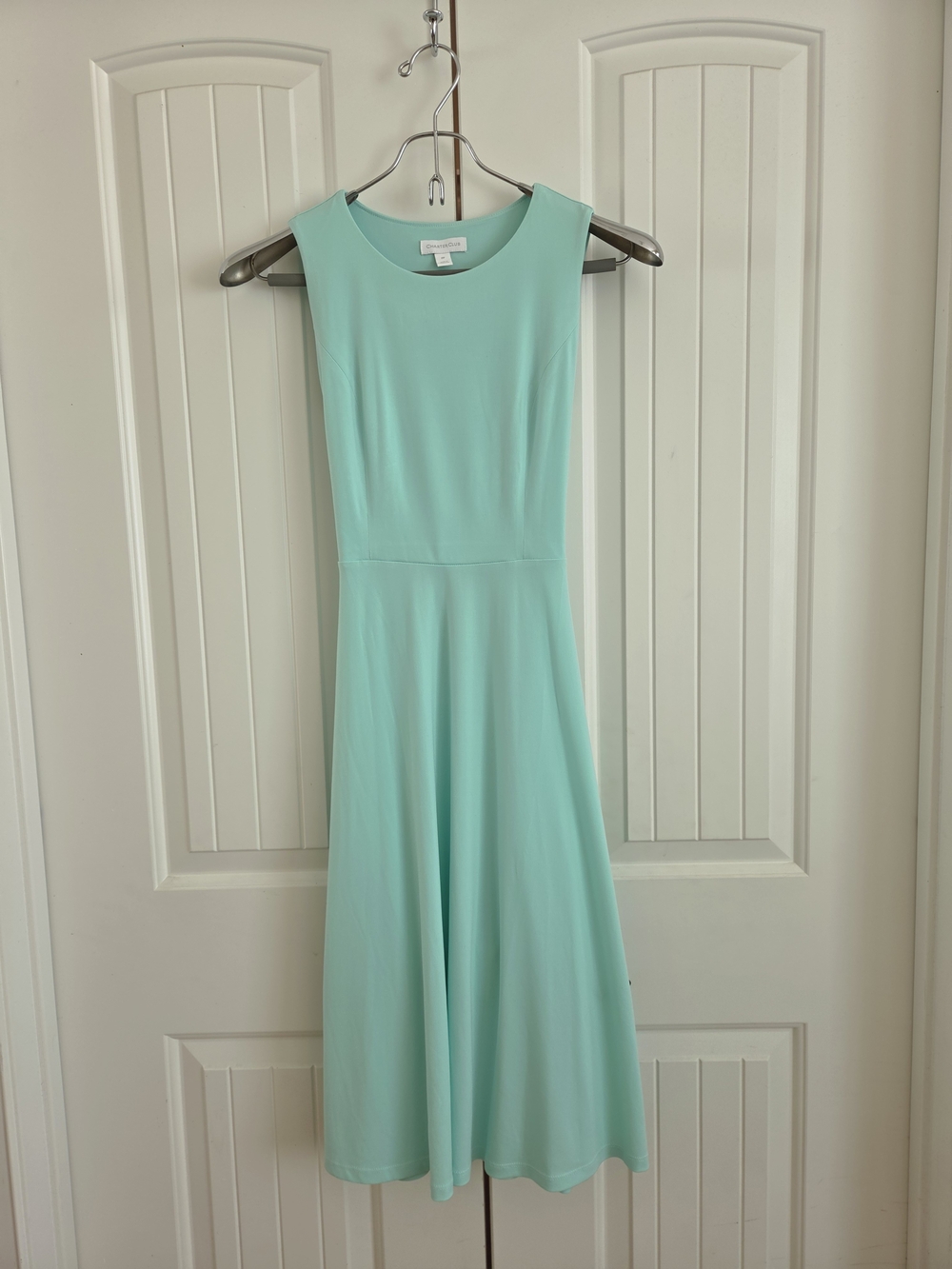 Charter Club Sleeveless Fit Flare Midi Dress Light Mint Green Like New Size PP
